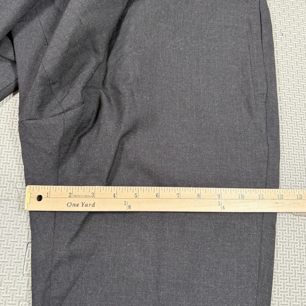 Sid Mashburn Black Wool Straight Leg Men's Dress Pants Flat Front Sz 52 36x30 - Picture 8 of 11